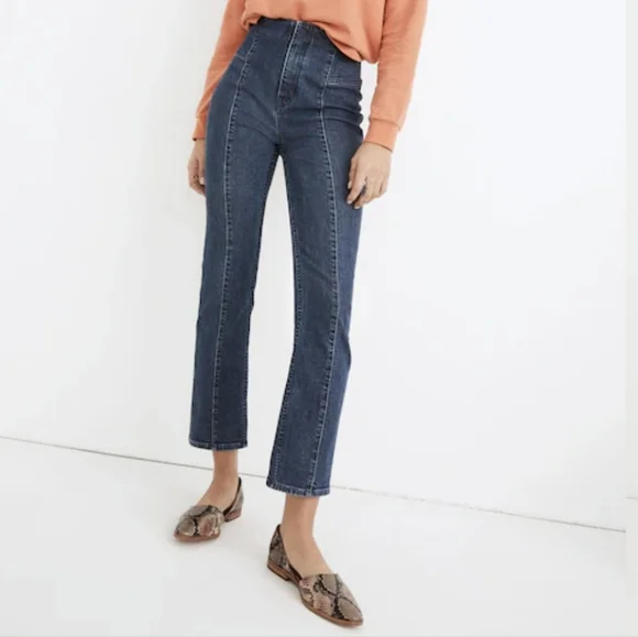 Madewell NWOT Slim Demi-Boot Jeans W/ Center Seam Size 24 - Picture 1 of 11